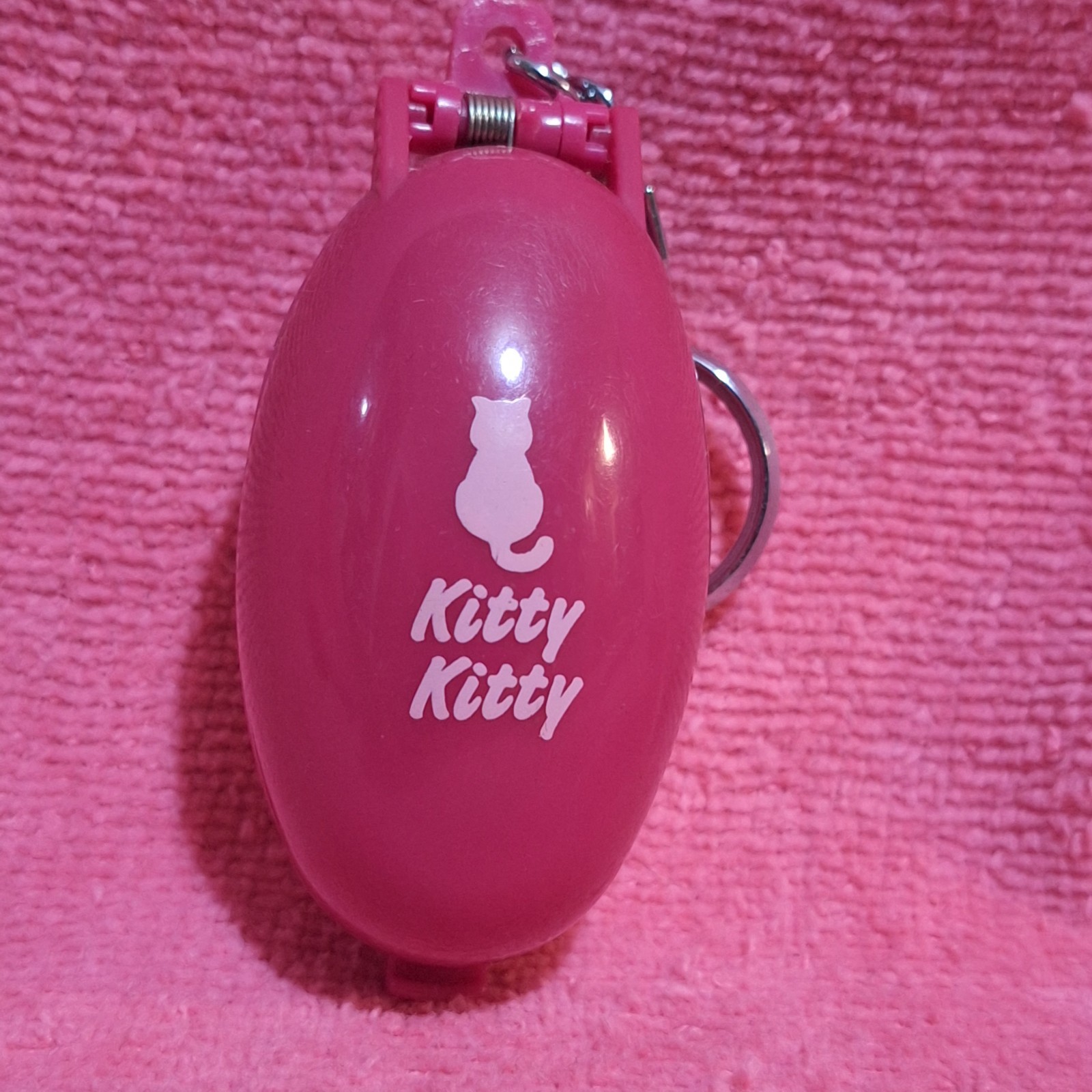 Vintage 1993 Takara Pink Pocket Critter Keychain - Kitty Kitty, Works Vintage 1993 Takara Pink Pocket Critter Keychain - Kitty Kitty, Works