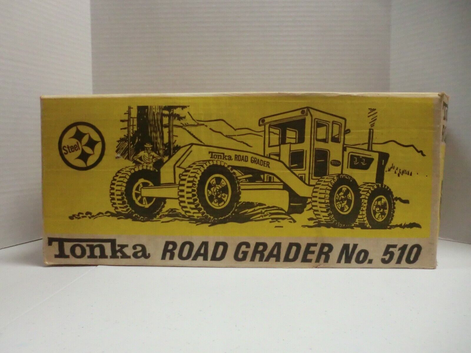 VINTAGE TONKA ROAD GRADER W/BOX  NO. 510 METAL EXCELLENT CONDITION (B) U.S.