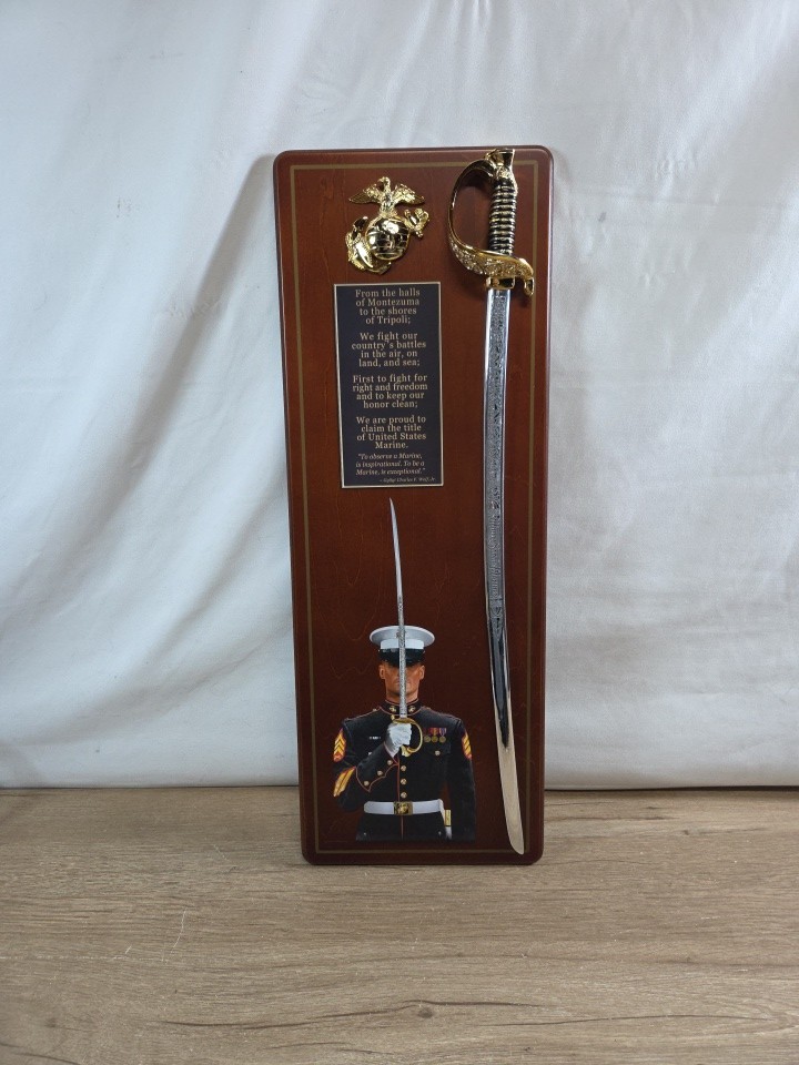USMC Sword of Honor Tribute Plaque - Limited Edition Bradford Exchange
