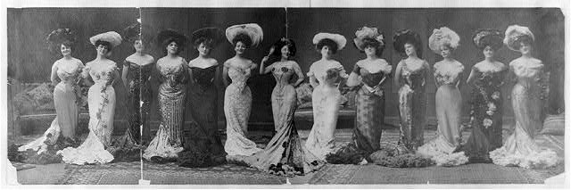 Photo:Anna Held Sadie Girls 1900s Stage Portrait Fashion Gowns Hats