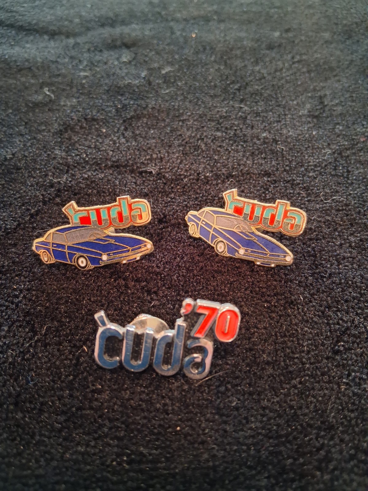 Plymouth Barracuda Vintage Pins Lot Of 3