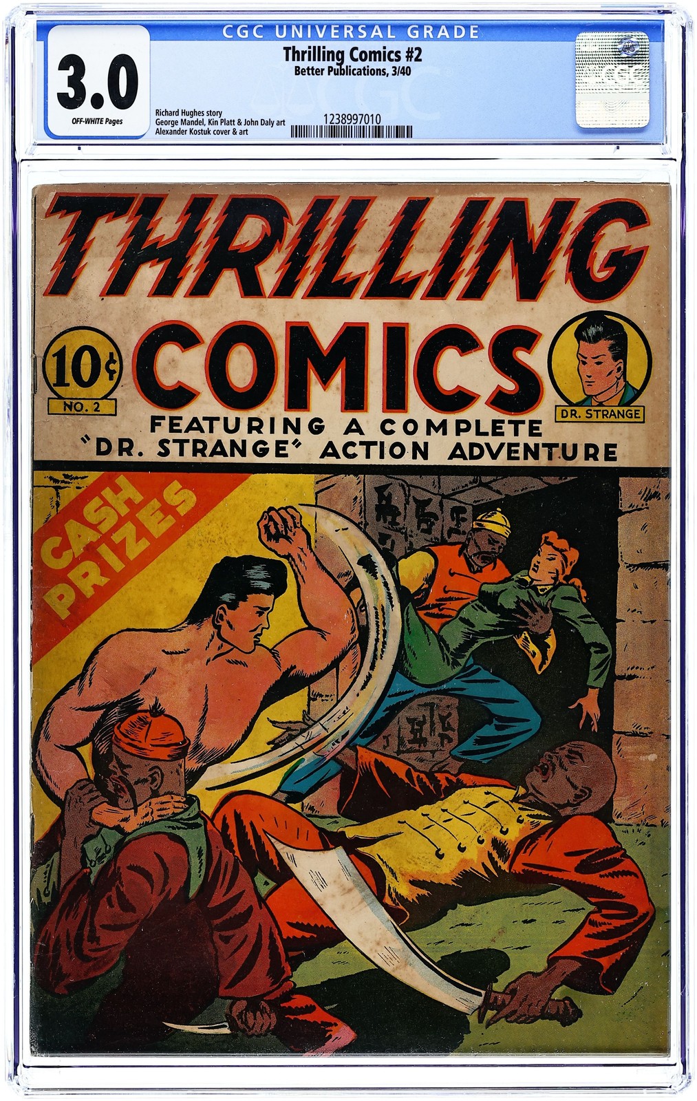 Thrilling Comics #2 CGC 3.0 1940 1238997010