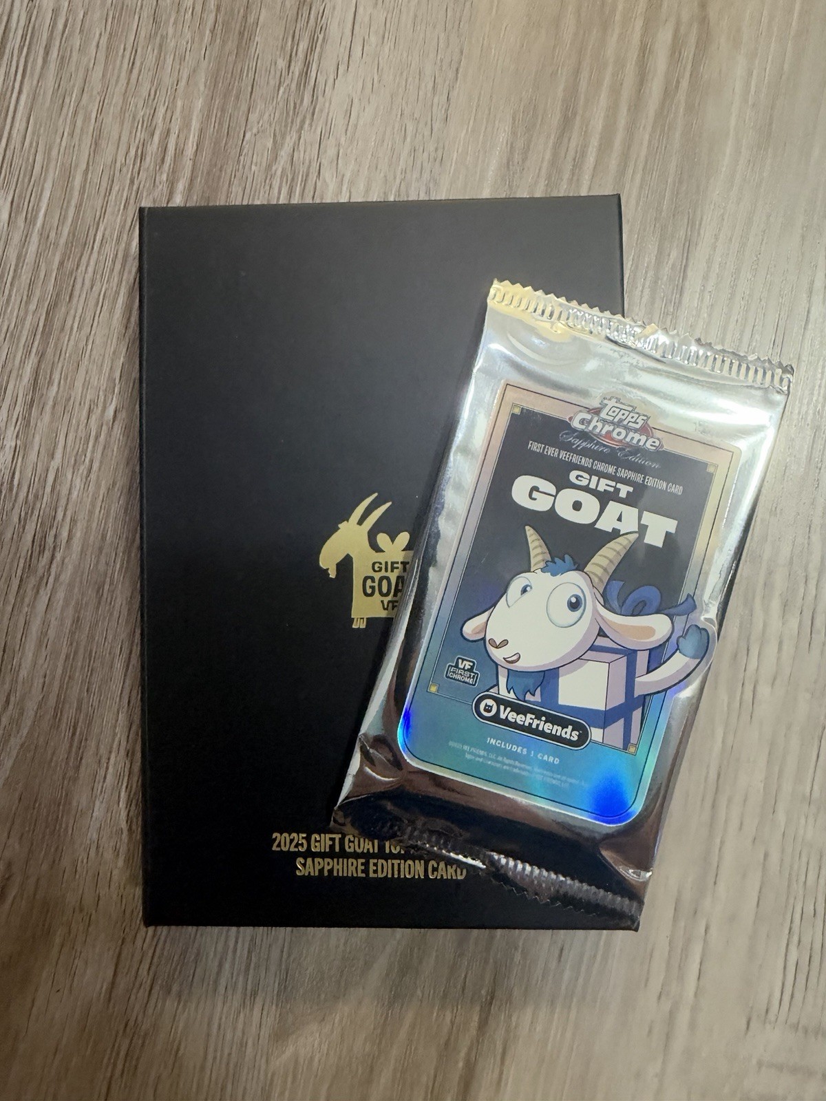 2025 VeeFriends Gift Goat Topps Chrome Sapphire Edition Sealed - With Box