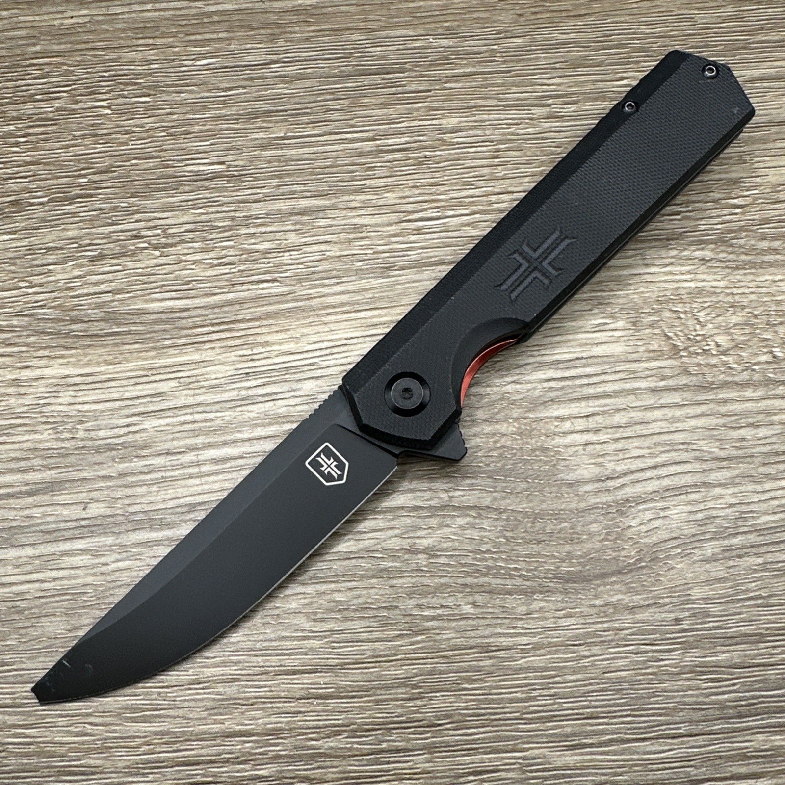 BlackFox Knives War Poet Pocket Knife Liner Lock Plain Edge Blade D2 BROKEN TIP