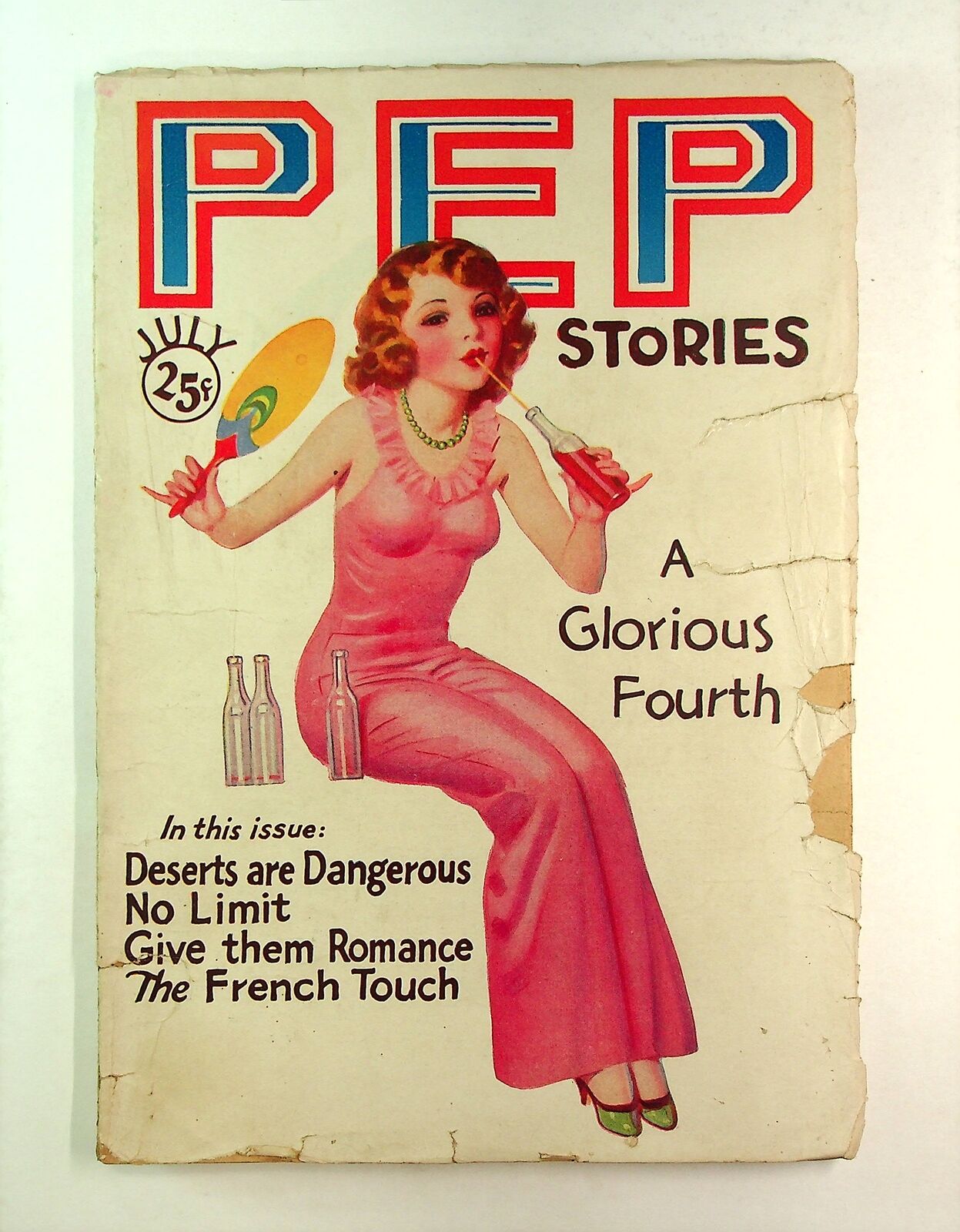 Pep Stories Pulp 1st Series Jul 1931 Vol. 10 #1 GD+ 2.5