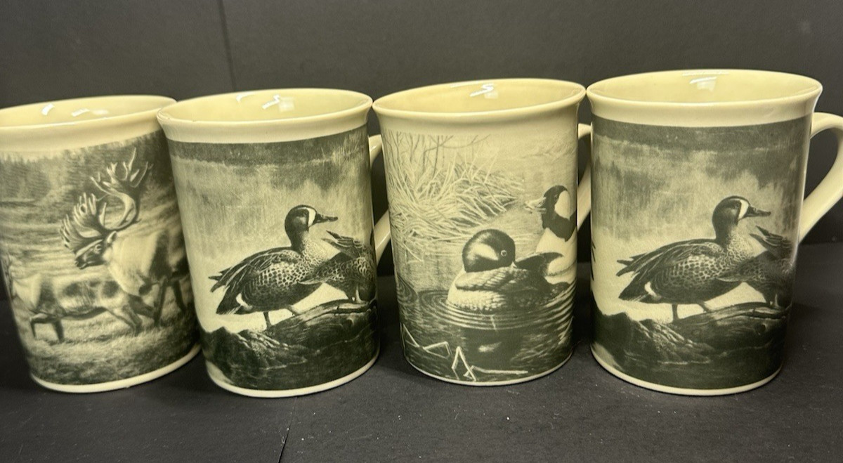 4 Vintage Field & Stream Wildlife-Water Fowl Duck & Elk Mugs 4\