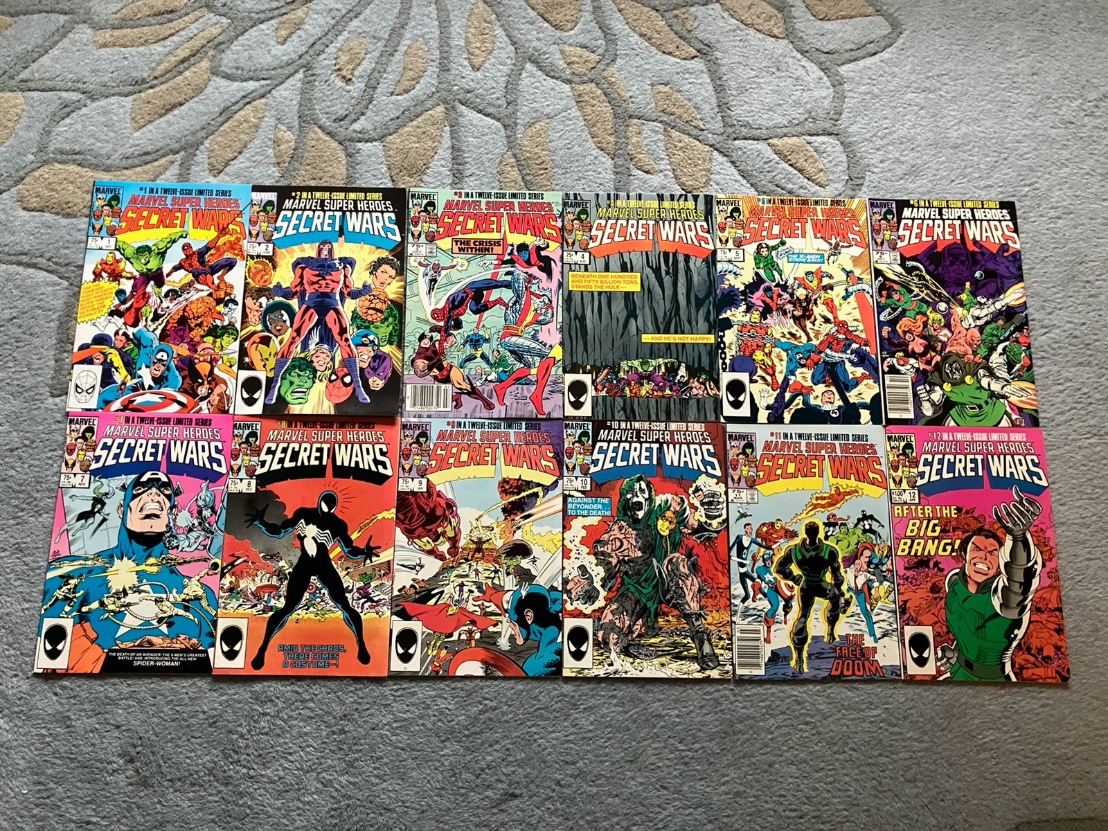 MARVEL SUPER HEROES SECRET WARS 1-12 (1984), FULL SET INCL NICE #8 BLACK SUIT