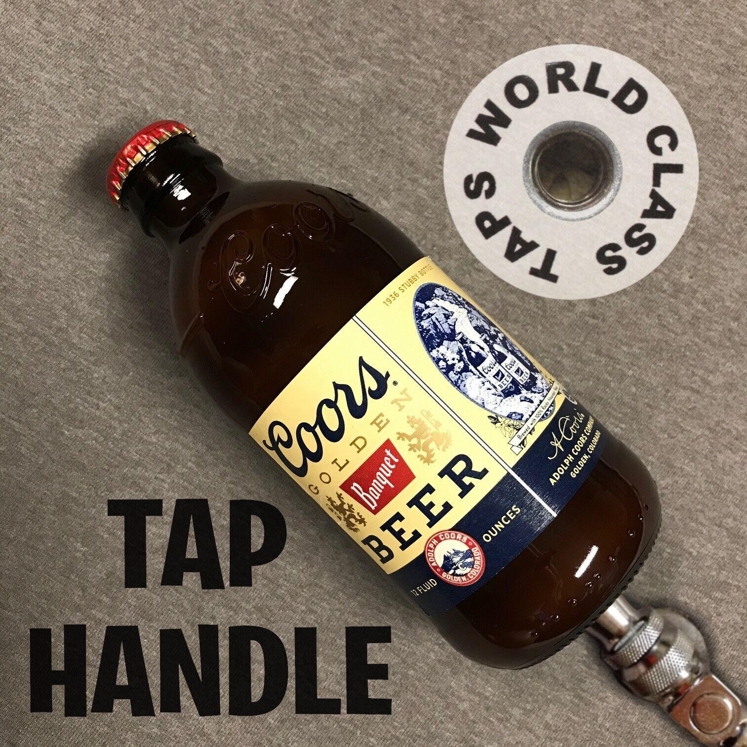 nice COORS ORIGINAL BANQUET beer bottle TAP HANDLE marker tapper knob