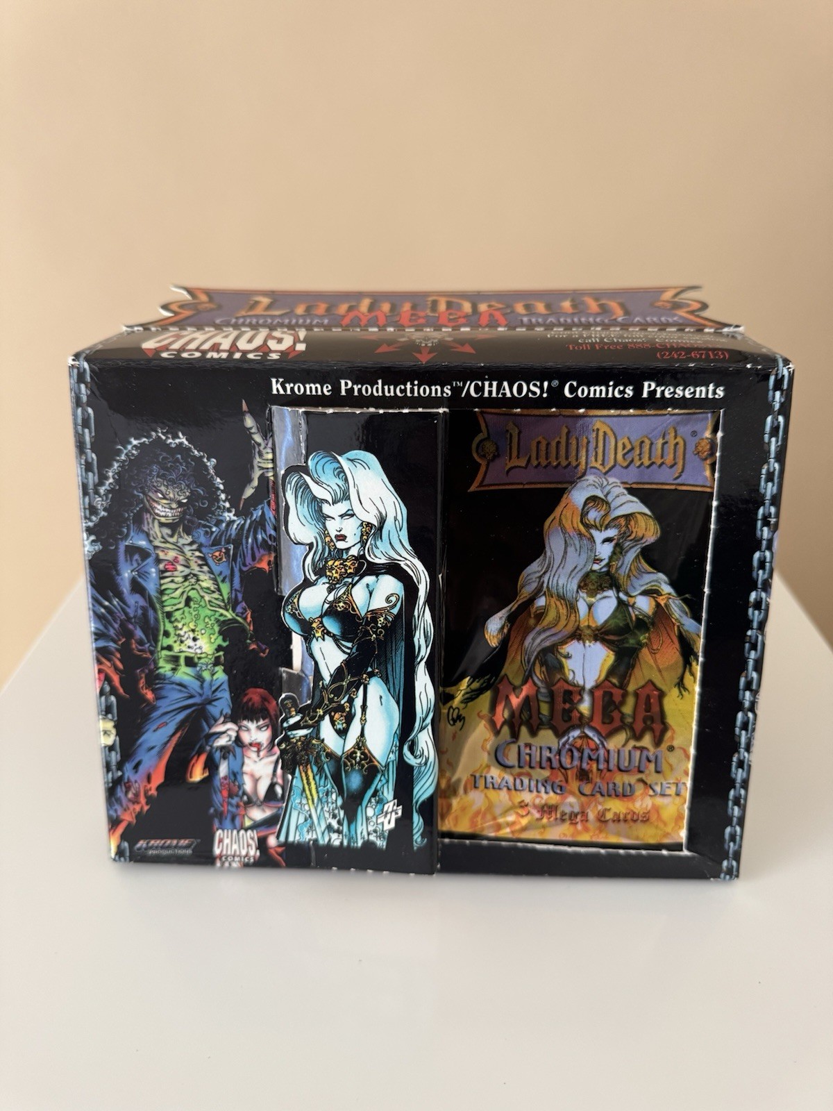 Lady Death Mega Krome Trading Card (1) Single Sealed  Booster Pack Of 3 Cards