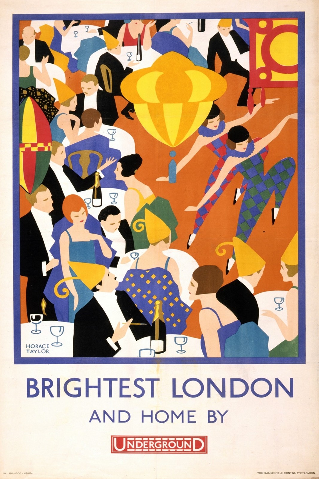 🎉 Brightest London Art Deco Poster (1920s) - 24x36” - Premium 💎 Art Print