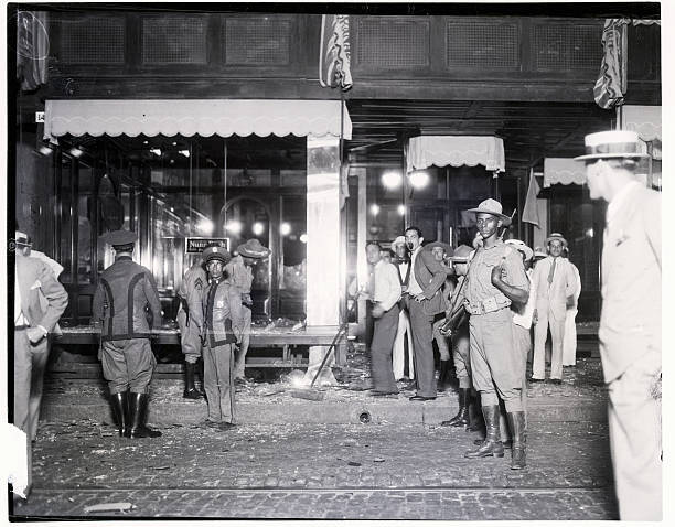 Crowd near Where Bomb Destroyed Storefront 1933 Photo Havana, Cuba--An extensi