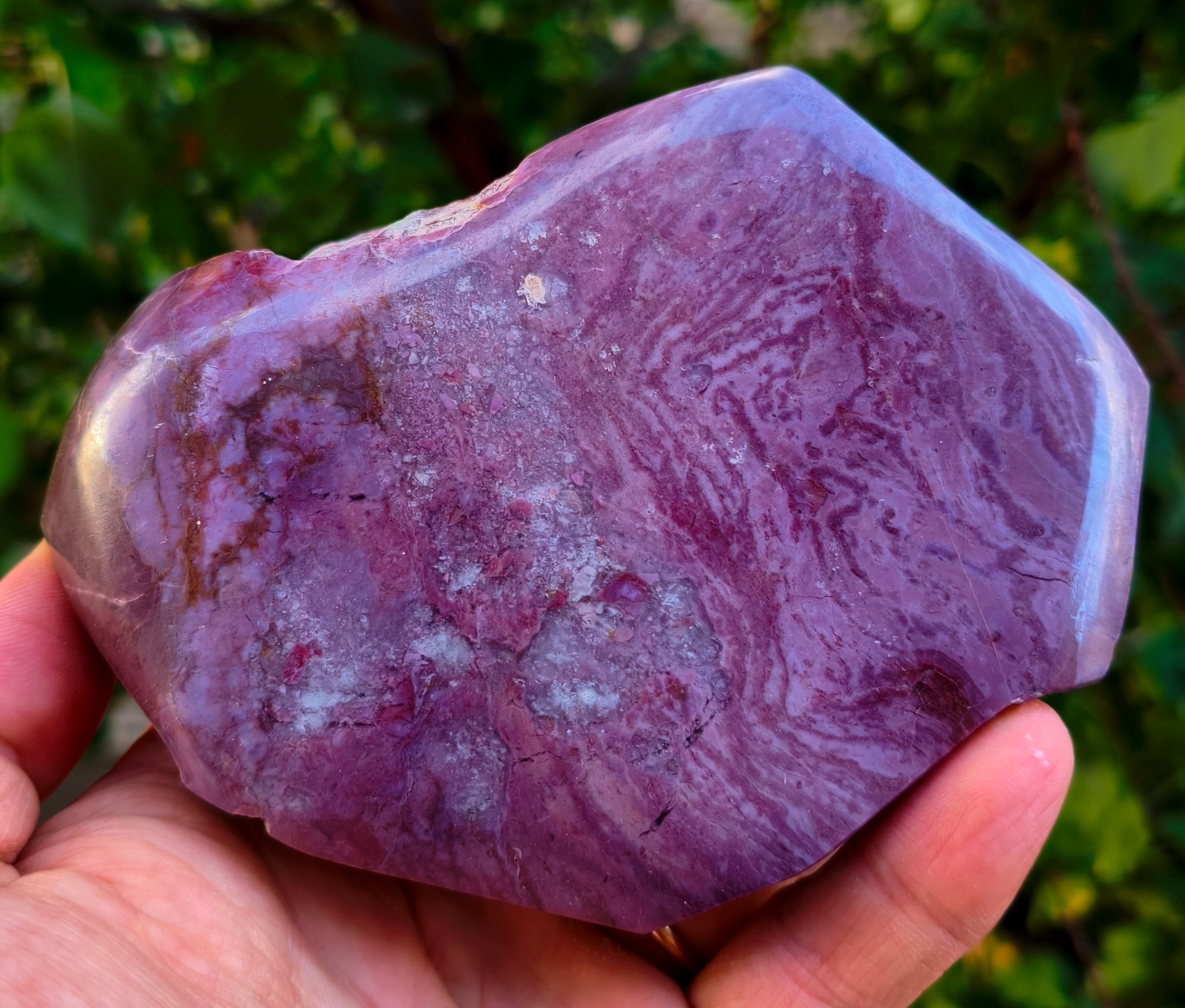 1 Lb 12.94 Oz Mirror Polished Extremely Rare Purppe Jadeite / Lavander Jade 1 Lb 12.94 Oz Mirror Polished Extremely Rare Purppe Jadeite / Lavander Jade