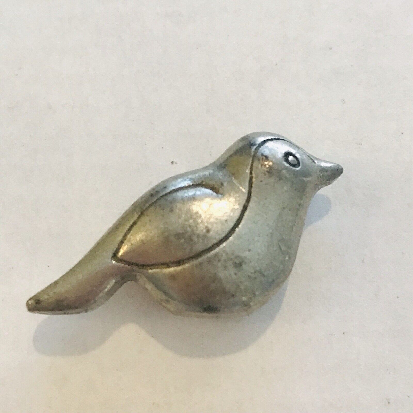 Miniature Dove Bird pewter figure Signed Danforth USA Mini