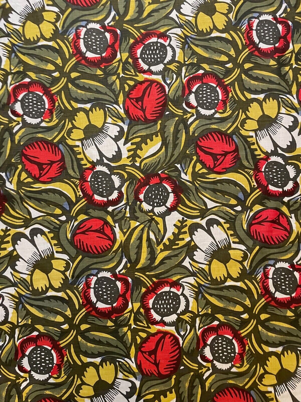 CHRISTOPHER FARR La Foret berry Raoul Dufy printed linen England 2+ yards new