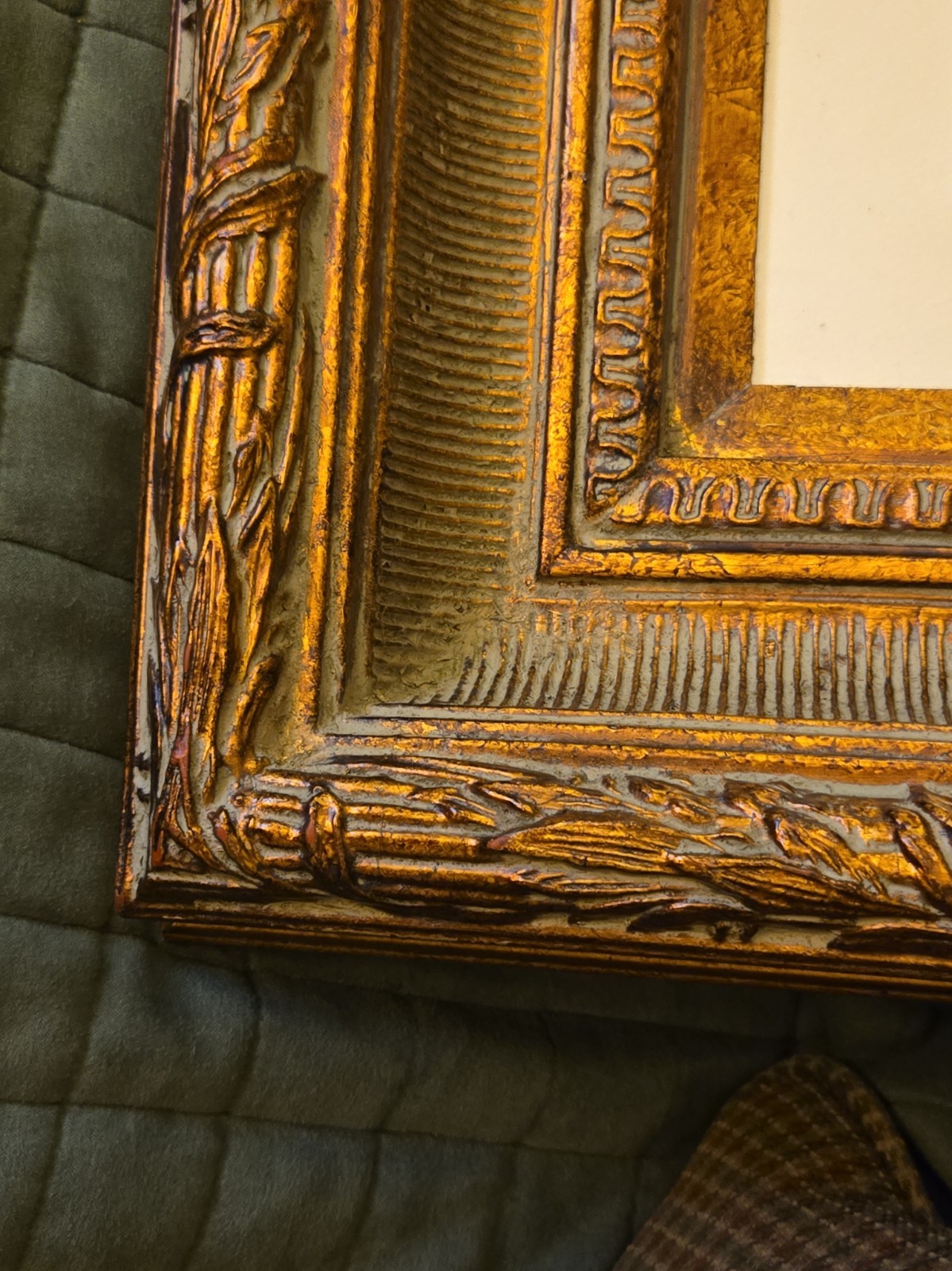 Vintage Antique Heavily Gilded Gold Wood Frame With Henri Fantin Latour Print 