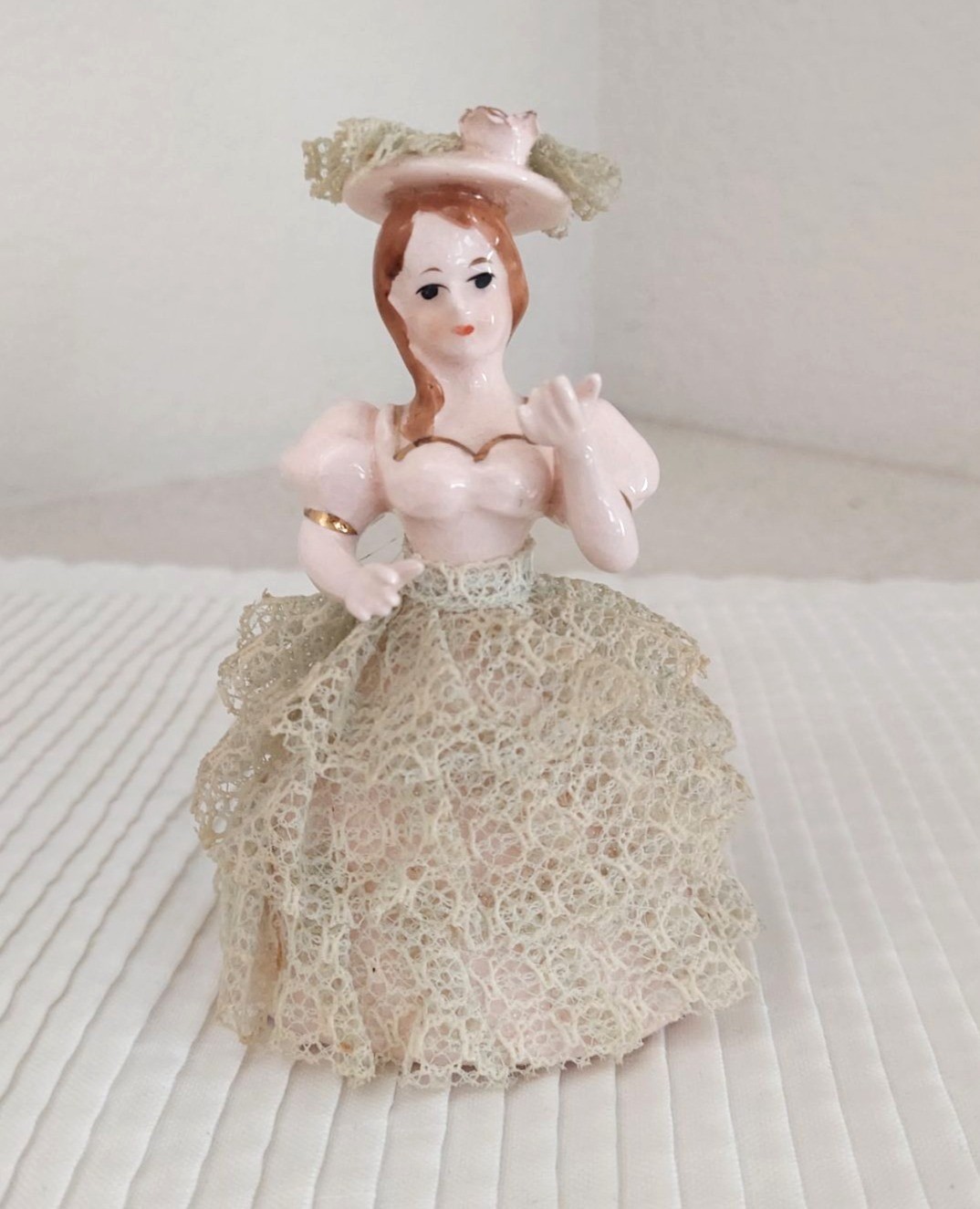Vintage Porcelain Victorian Figurine JAPAN