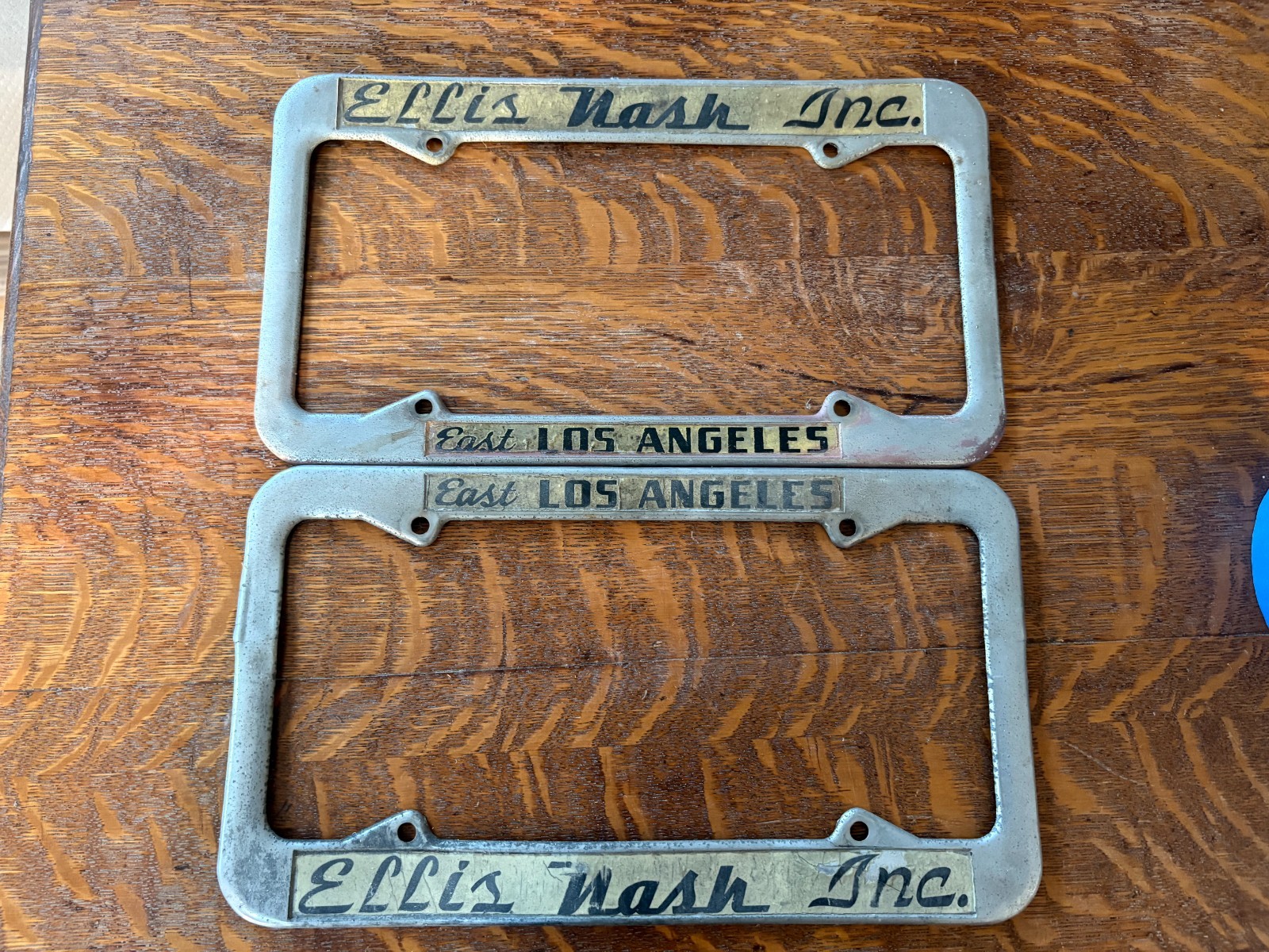 Old VTG East Los Angeles California Ellis Nash Dealership License Plate Frames