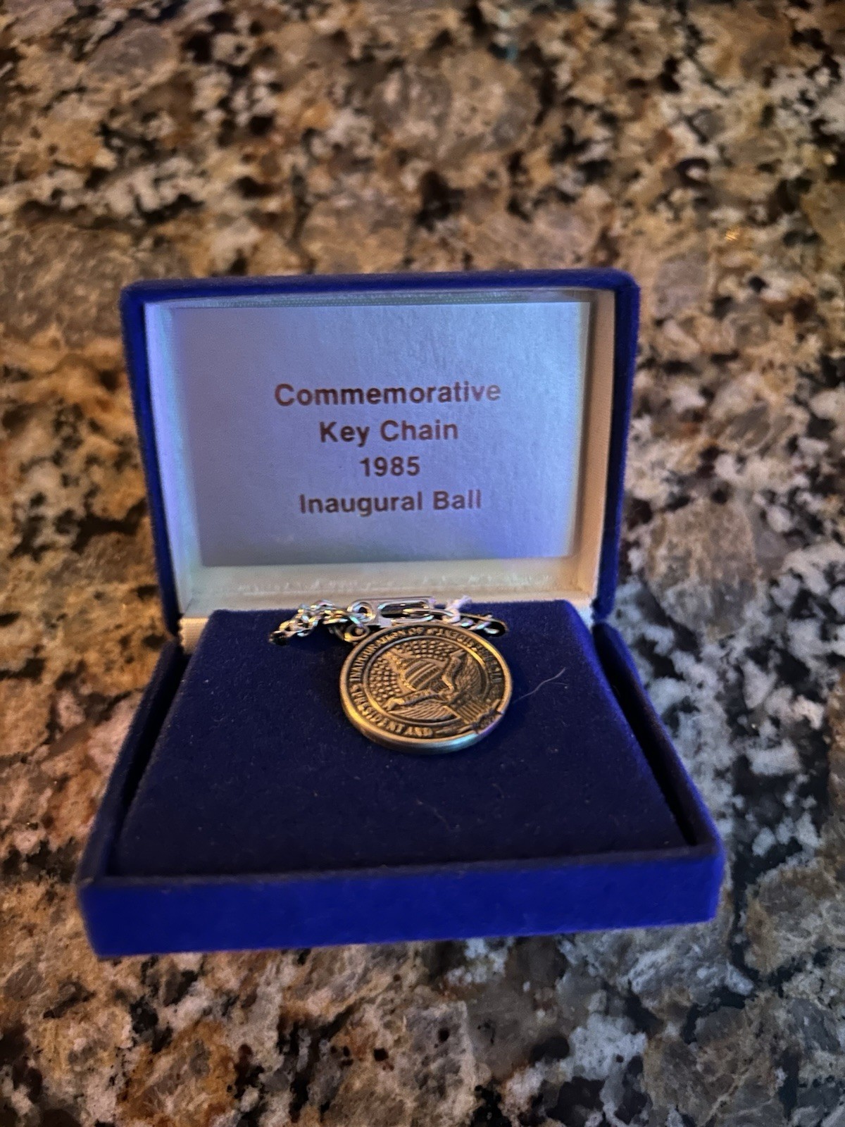 1985 Reagan Bush Inaugural Ball Commemorative Key Chain Original Vintage Rare