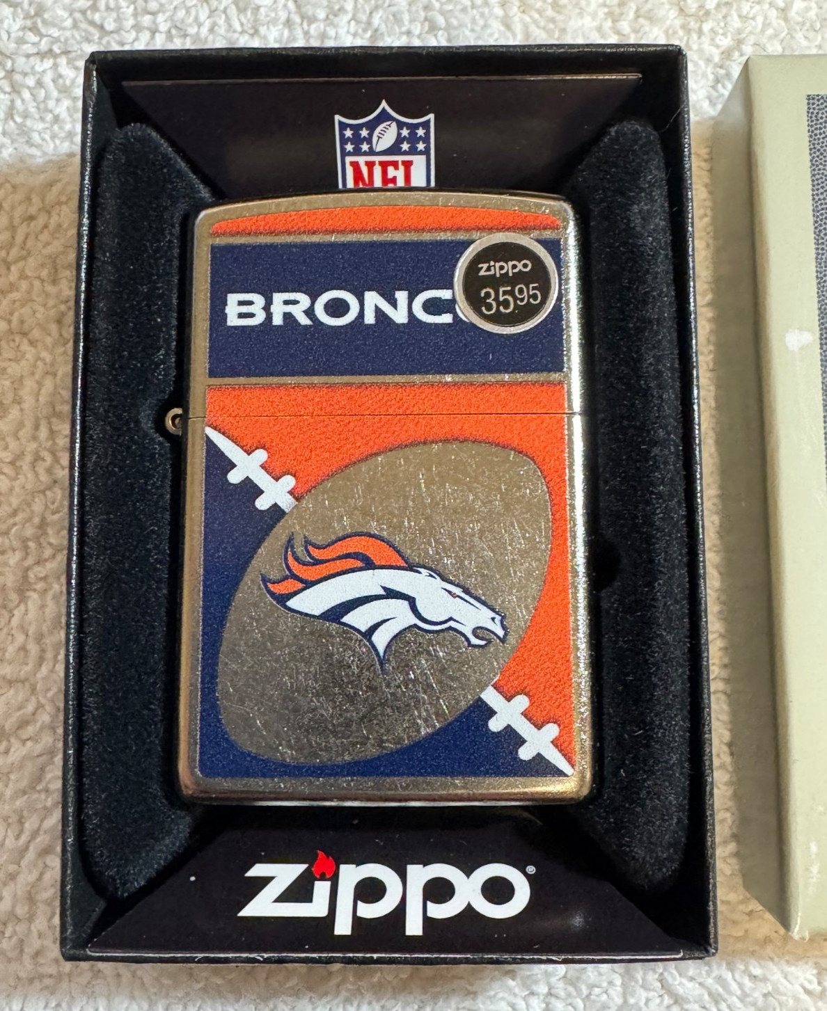 Zippo Lighter Denver Broncos NFL Football Logo Street Chrome 2026 - 46444 - New