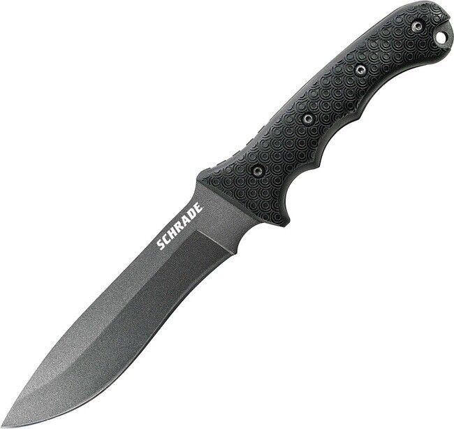 Schrade Extreme Fixed Knife 1095 High Carbon Steel Blade Rubberized - SCHF9