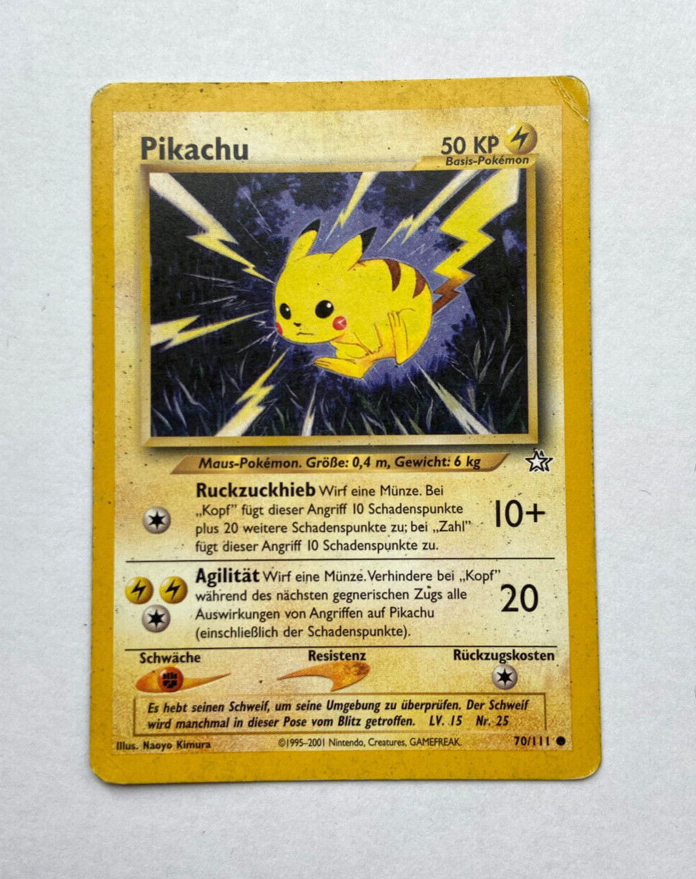 Pokemon Pikachu 70/111 Neo Genesis Vintage 1995-2001 Good Condition