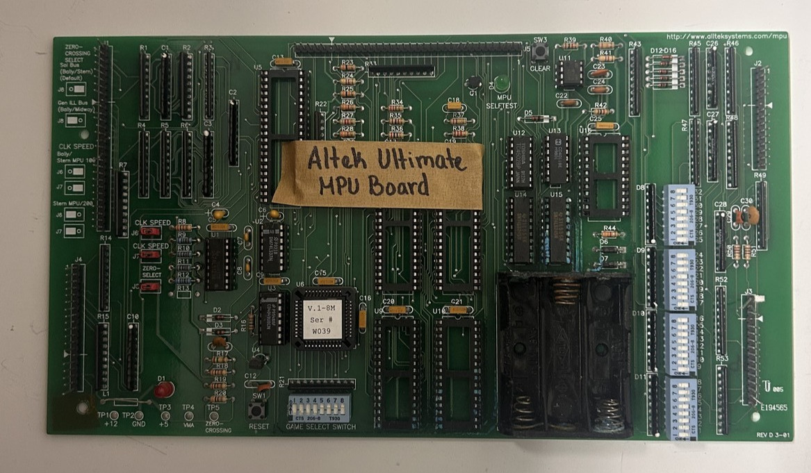 Alltek Bally Ultimate MPU Board not working