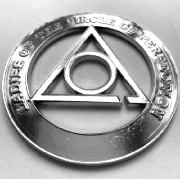 Masonic  Metal Chrome Ladies of the circle of perfection  chrome emblem