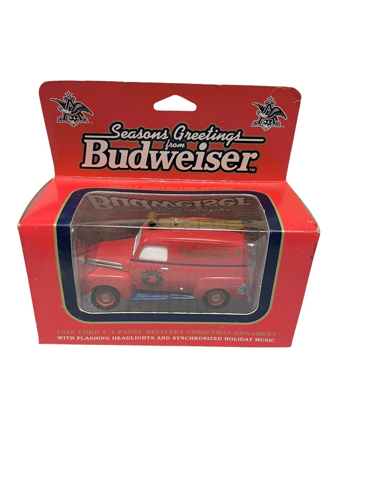 Seasons Greetings From Budweiser 1948 FORD F-1 PANEL DELIVERY Christmas Ornament