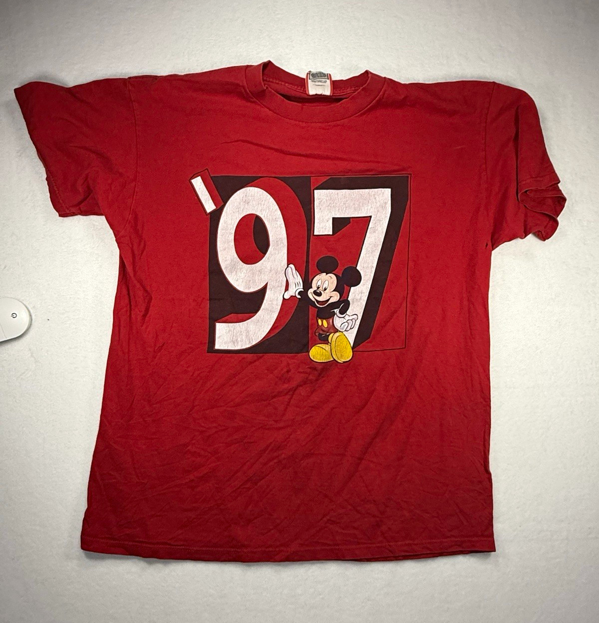 Vintage 1997 Walt Disney World Mickey Mouse T-Shirt Made in USA XL Single Stitch
