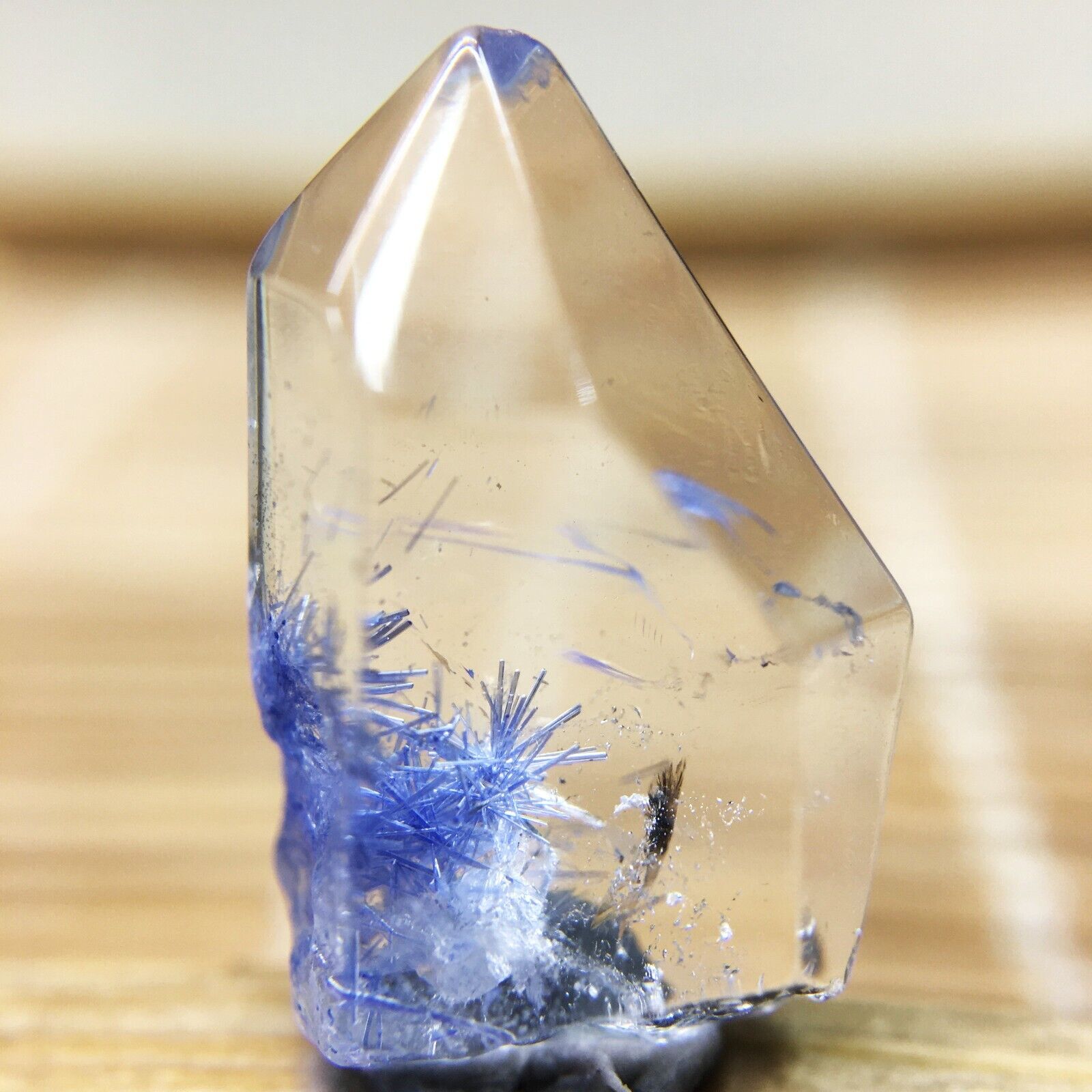 5.3Ct Very Rare NATURAL Beautiful Blue Dumortierite Quartz Crystal Specimen