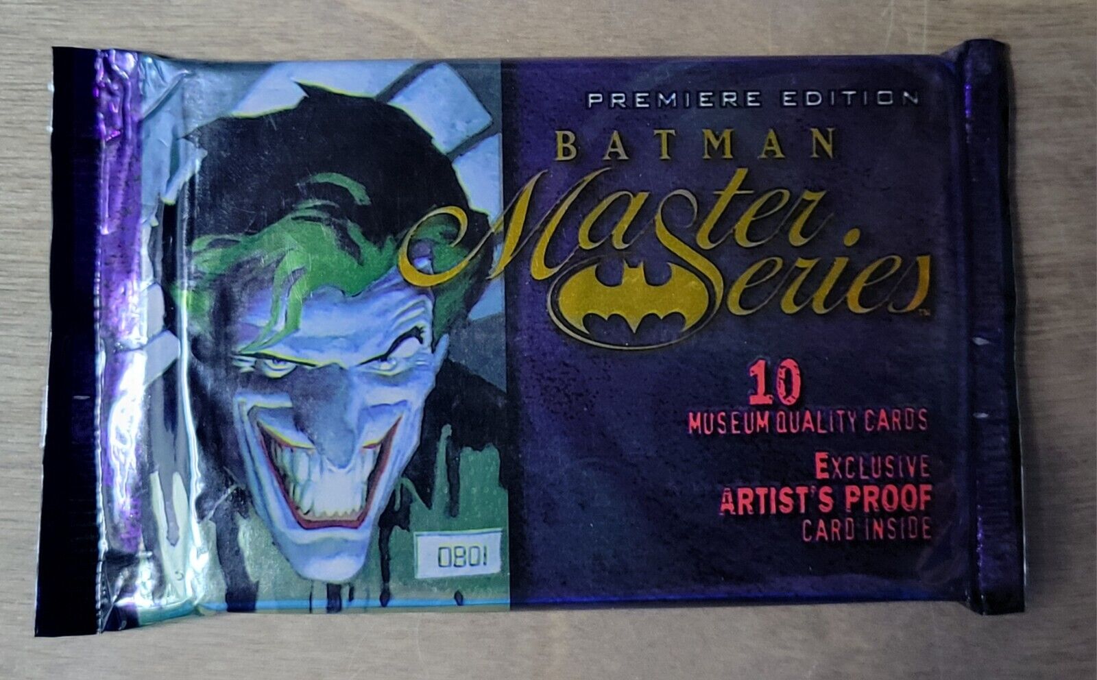 1996 Batman Master Series Premier Edition Trading Cards (1) Factory Sealed Pack