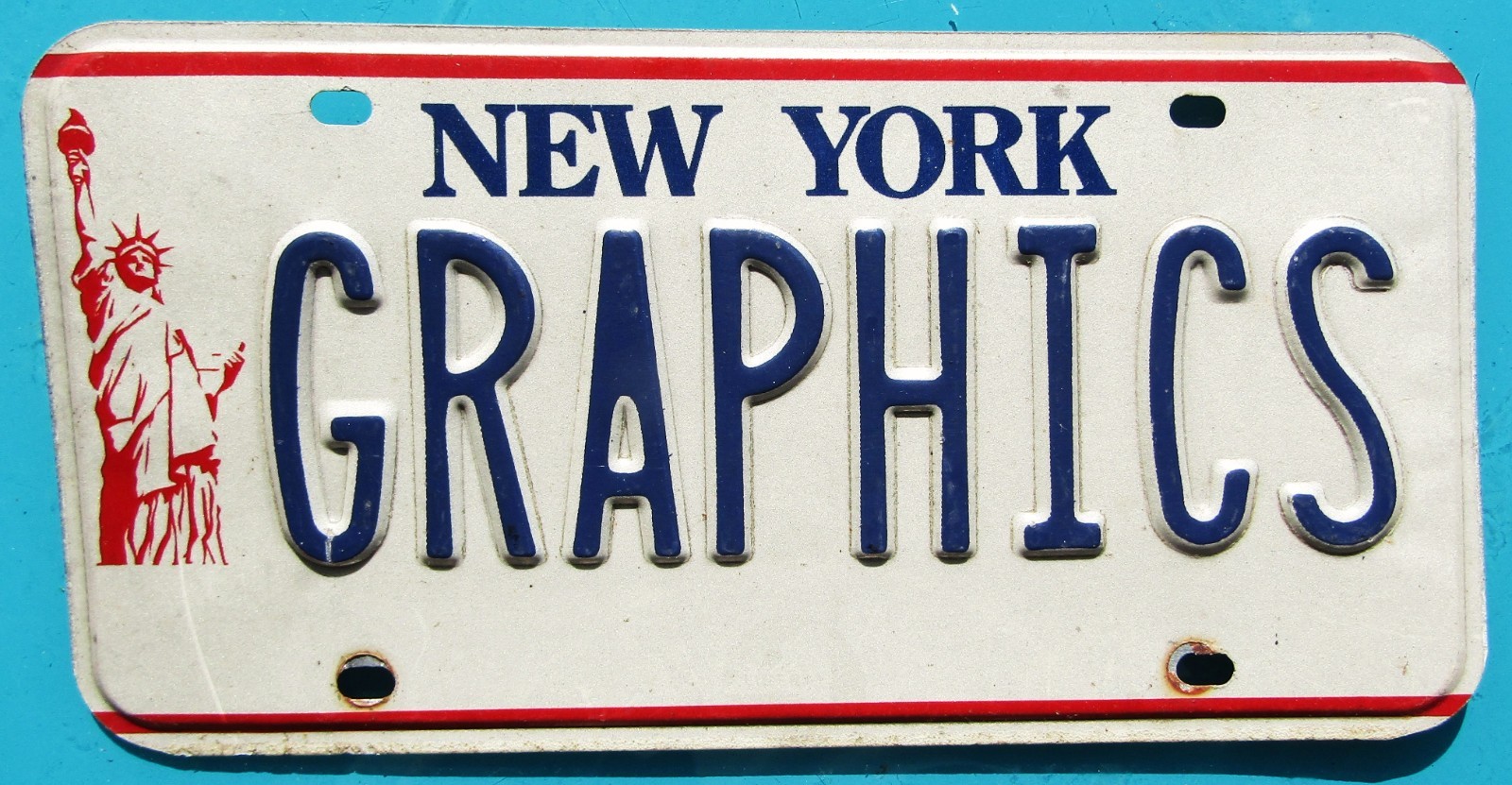 Vanity NEW YORK License Plate #GRAPHICS - 1986-98 Liberty Base