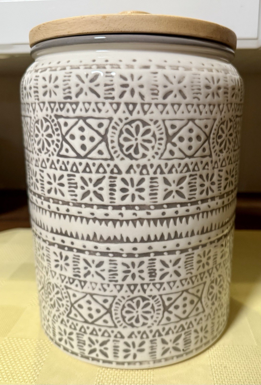 Target Threshold Kitchen Canister Large White Gray 2021 Genesis Discontinued