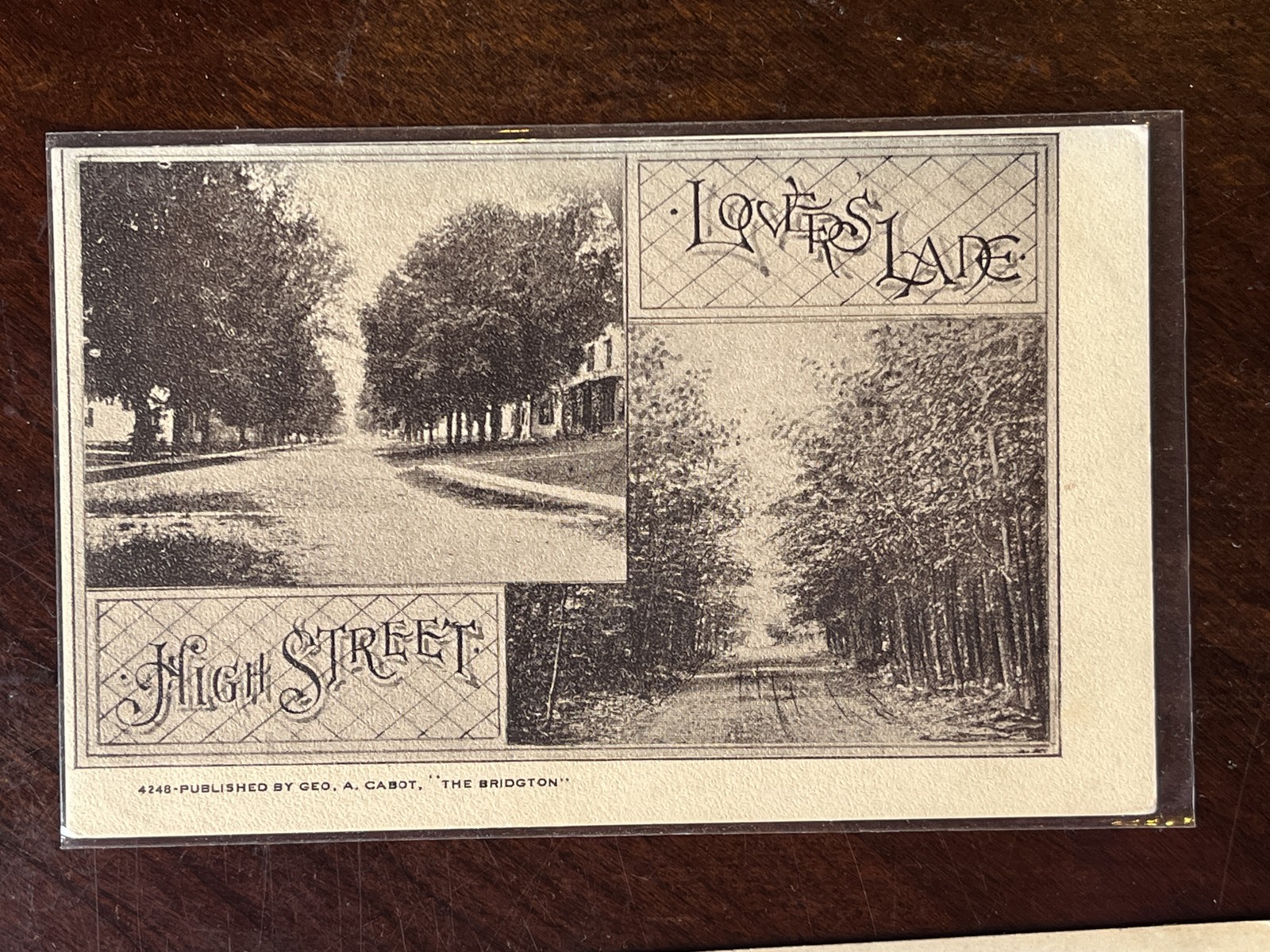 High Street Lovers Lane Bridgton ME Cumberland Co Postcard Unposted