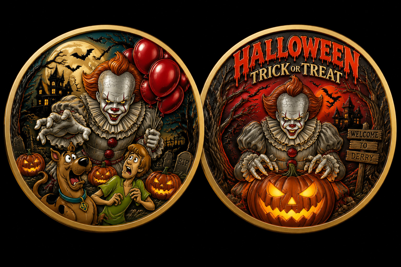 IT Horror Movie Scooby Doo Halloween Holiday Commemorative Coin