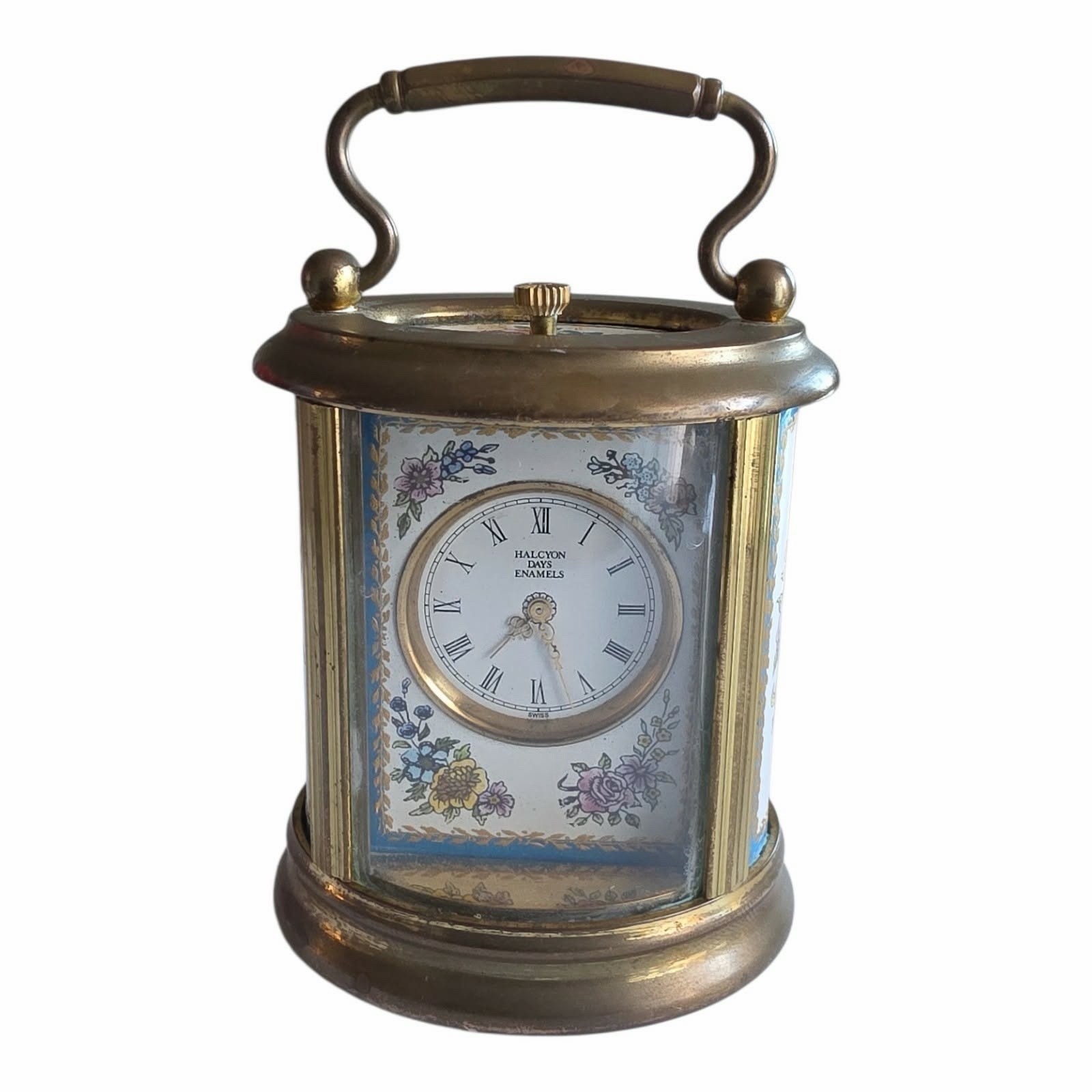 Halcyon Days Enamels Small Clock - Untested, Ex