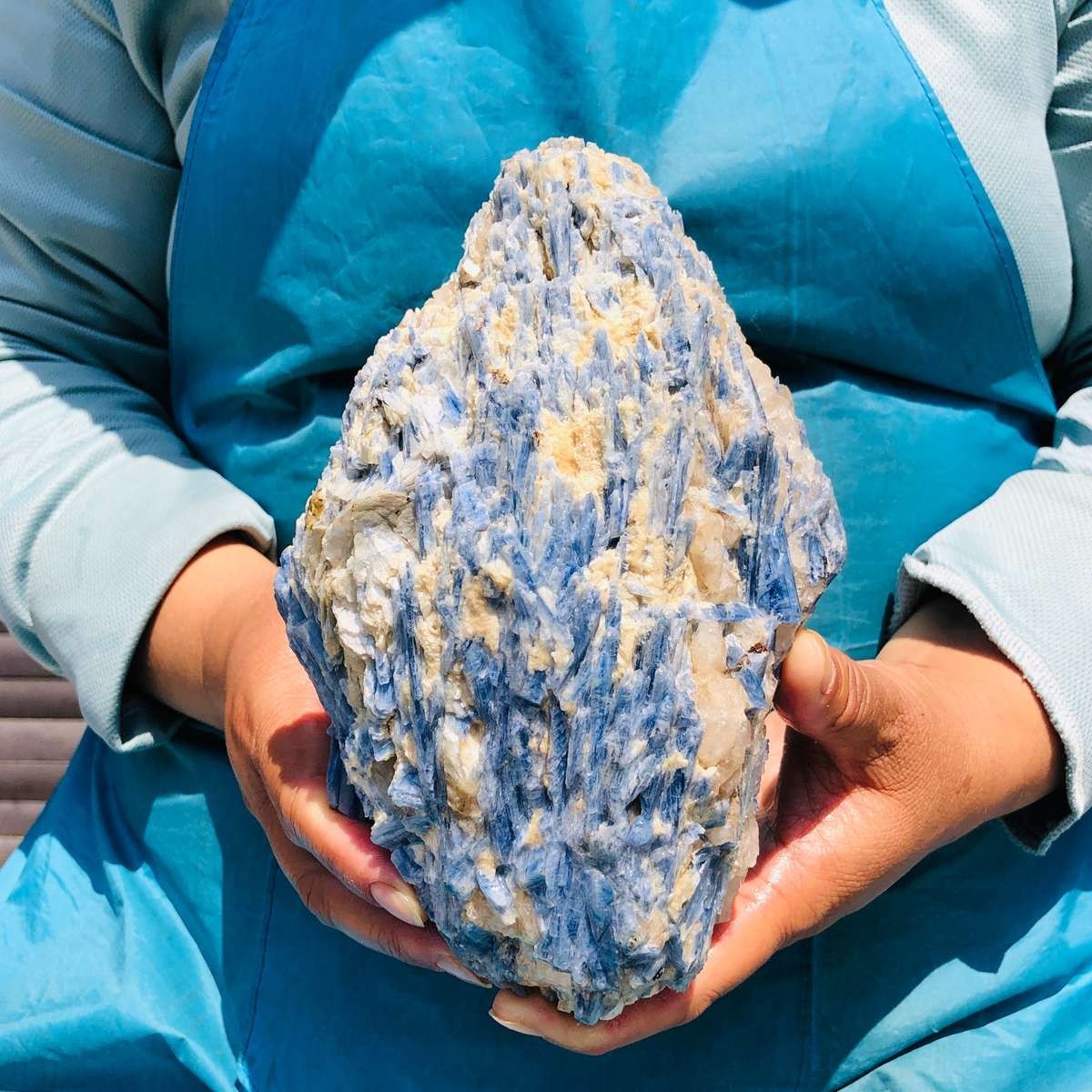 5.47 LB Natural Blue Crystal Kyanite Rough Gem mineral Specimen Healing 5297