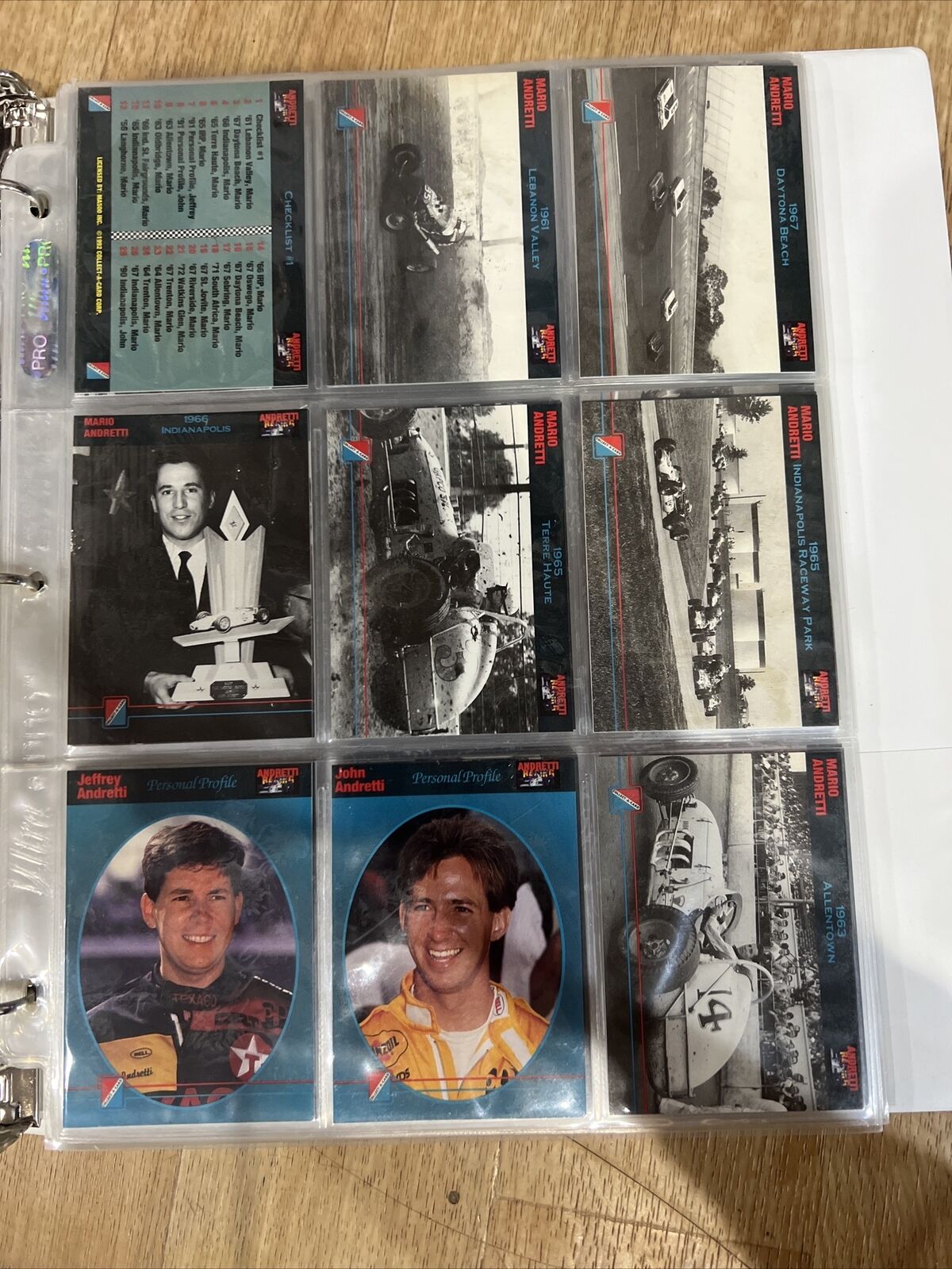 Andretti : très rare set complet de 100 Trading Cards Collect-A-Card Wrapped Min