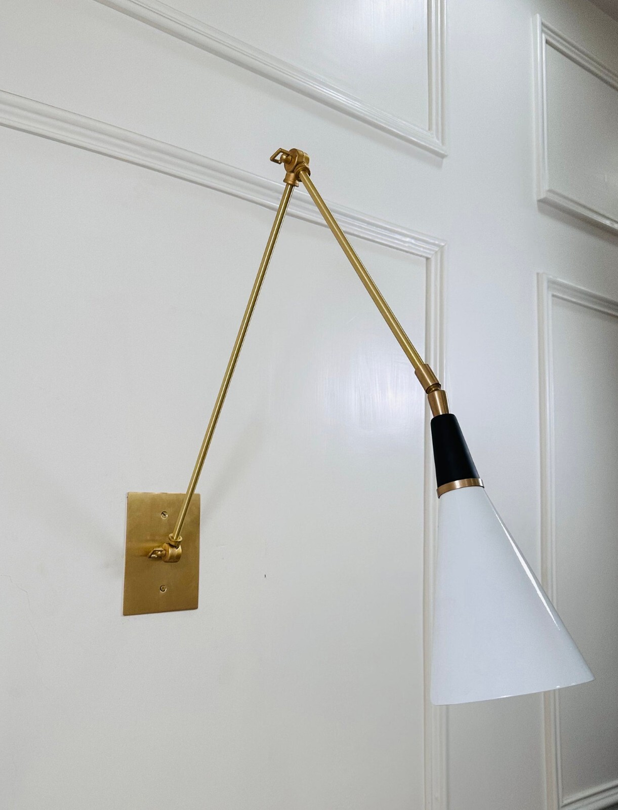 Beautiful Brass Wall Scone Modern Handmade Vintage SCICSO Mid Century Wall Lamp
