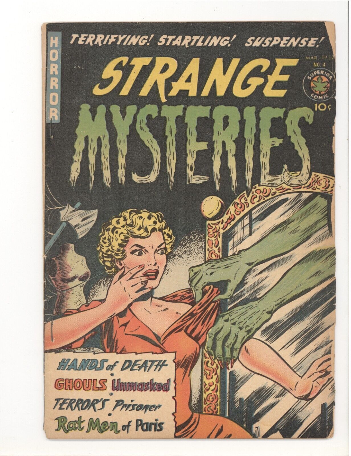 Strange Mysteries #4 Good+ G+ Pre Code Horror Superior Publication 1952