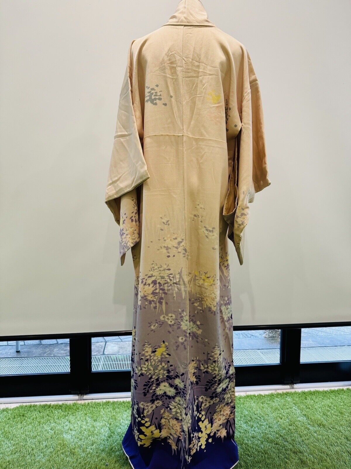 Houmongi Chirimen Japanese Antique KIMONO Vintage SILK Dress cardigan authentic