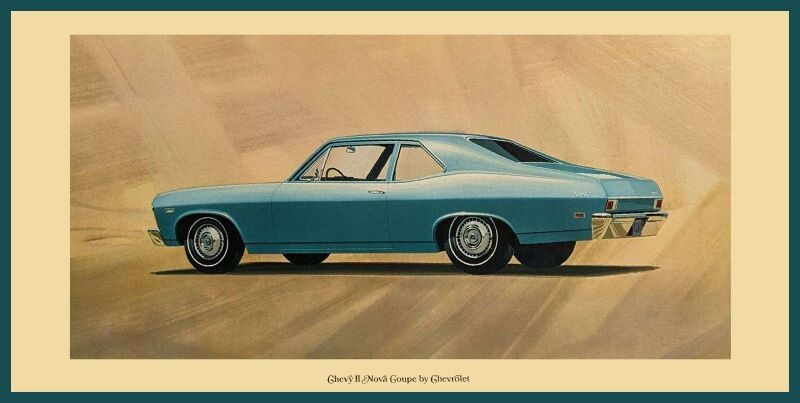 1968 Chevrolet Nova Coupe NEW Metal Sign 18x36\