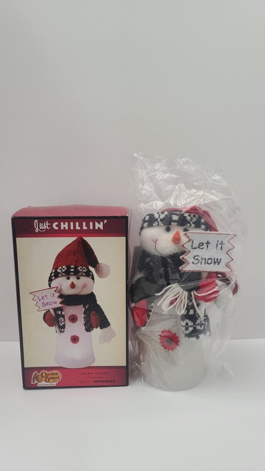 Christmas Snowman Just Chillin  Cracker Barrel Let It Snow