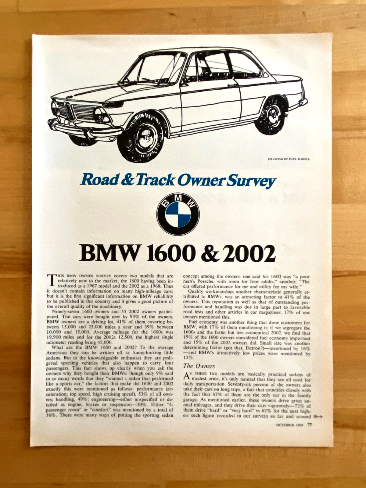 1969 Print Article BMW 1600 & 2002
