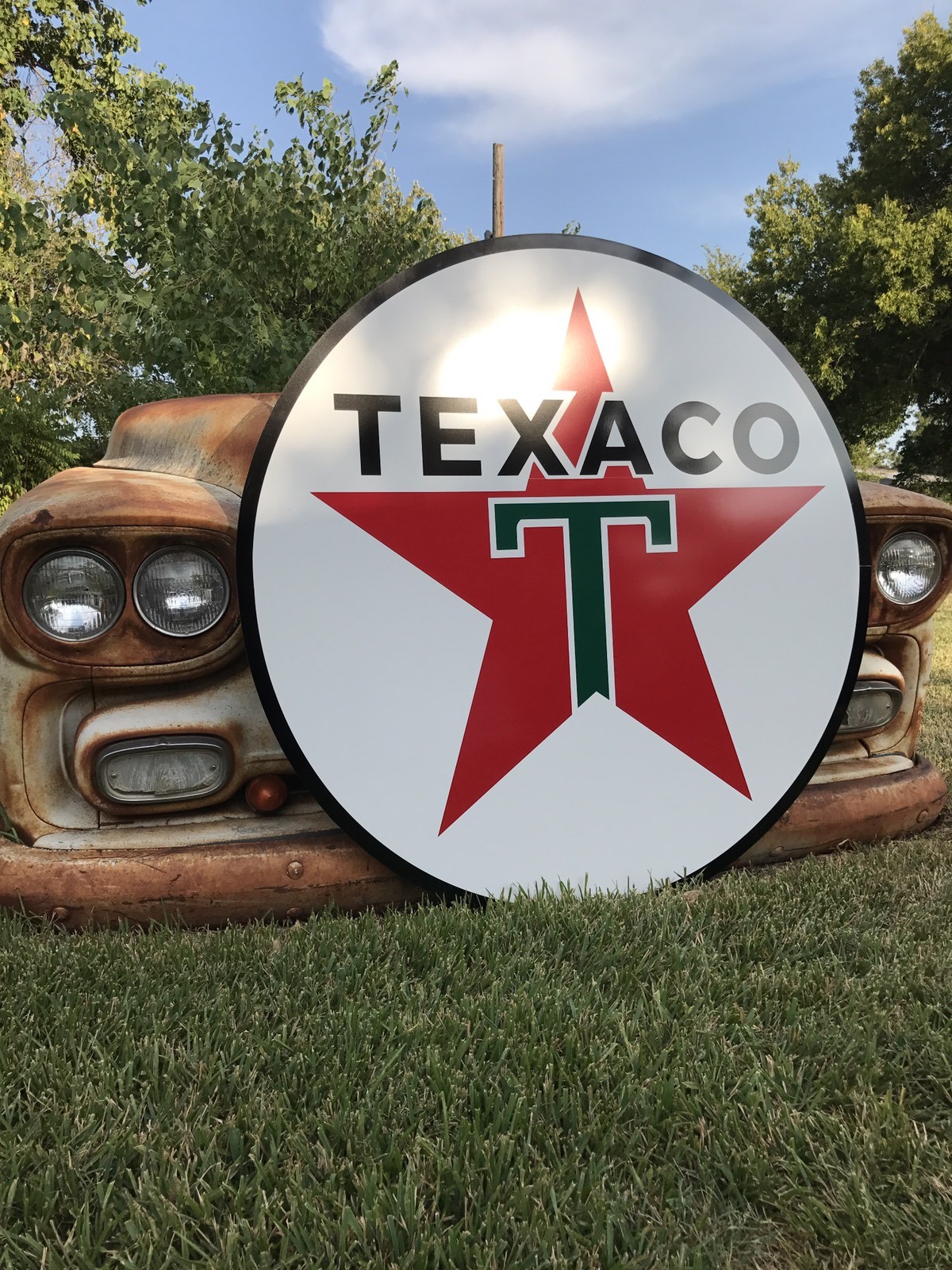 Antique Vintage Old Style Texaco Gas Oil Sign 40