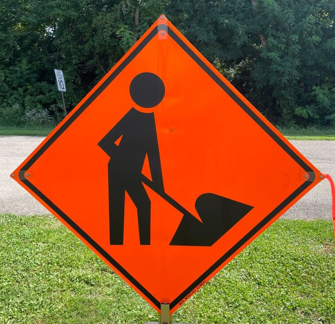 Men Working Vinyl Sign, Construction Sign, Road Work Sign,TrafFix Sign 36 Men Working Vinyl Sign, Construction Sign, Road Work Sign,TrafFix Sign 36