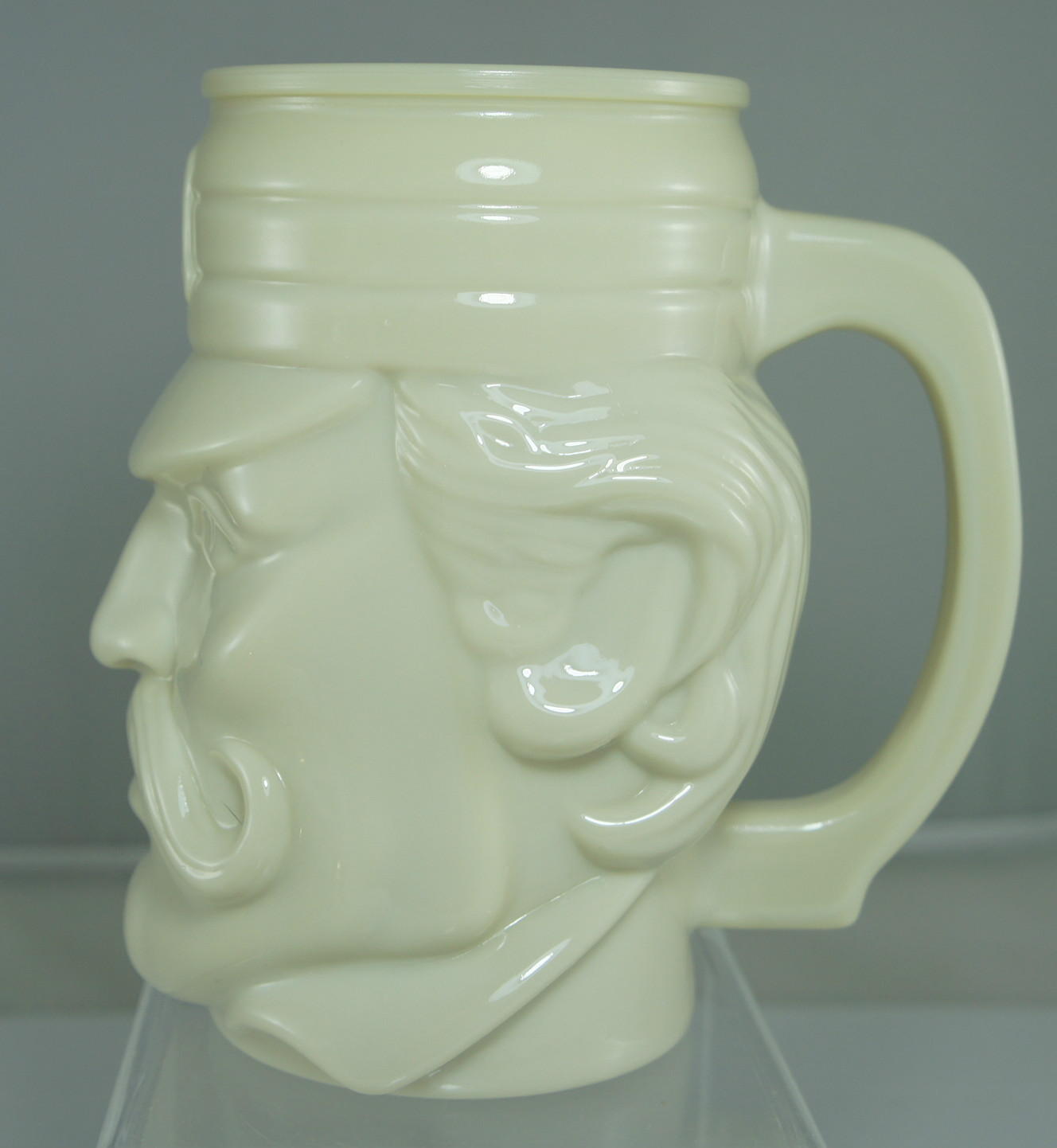 Avon Custard Glass Mug Casey at Bat M for Muddsville on Cap Mint