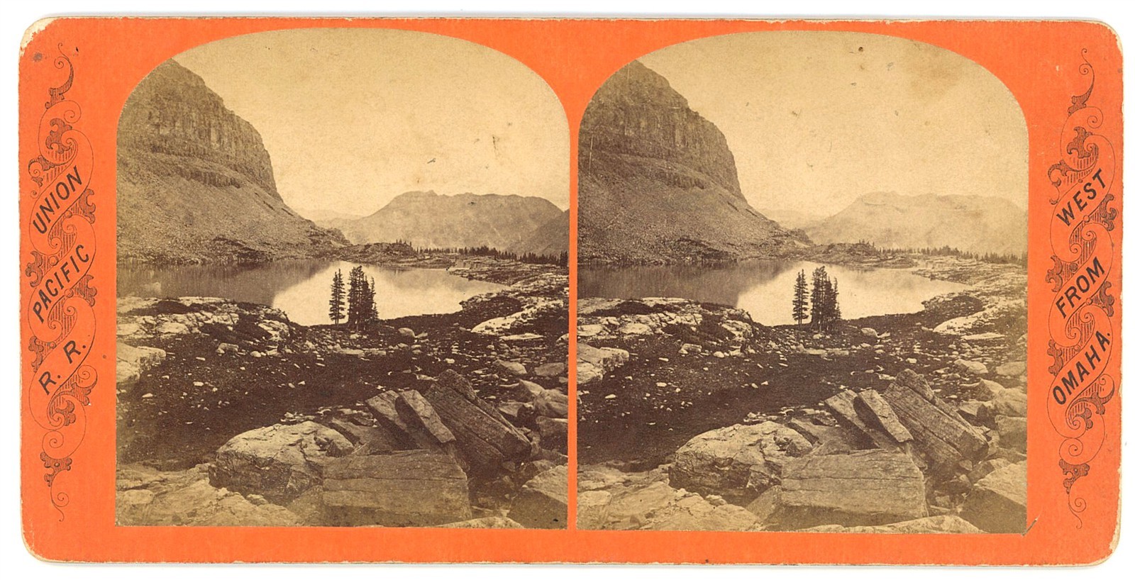 UTAH STEREOVIEW - Lake of Sounding Shore - AJ Russell 1870s