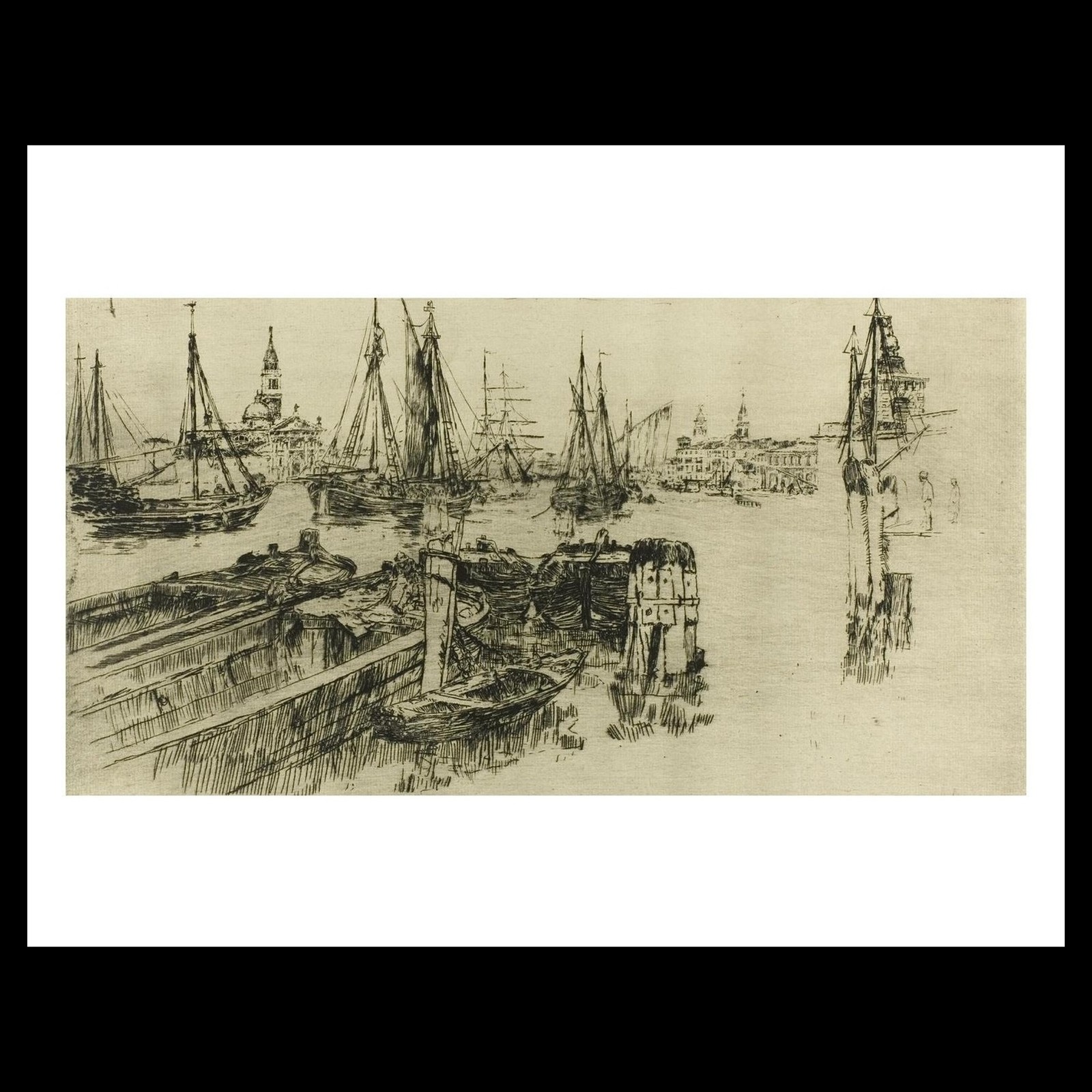 Frank Duveneck - Shipping on the Giudeca (The Docks) (1883) Art Card Print