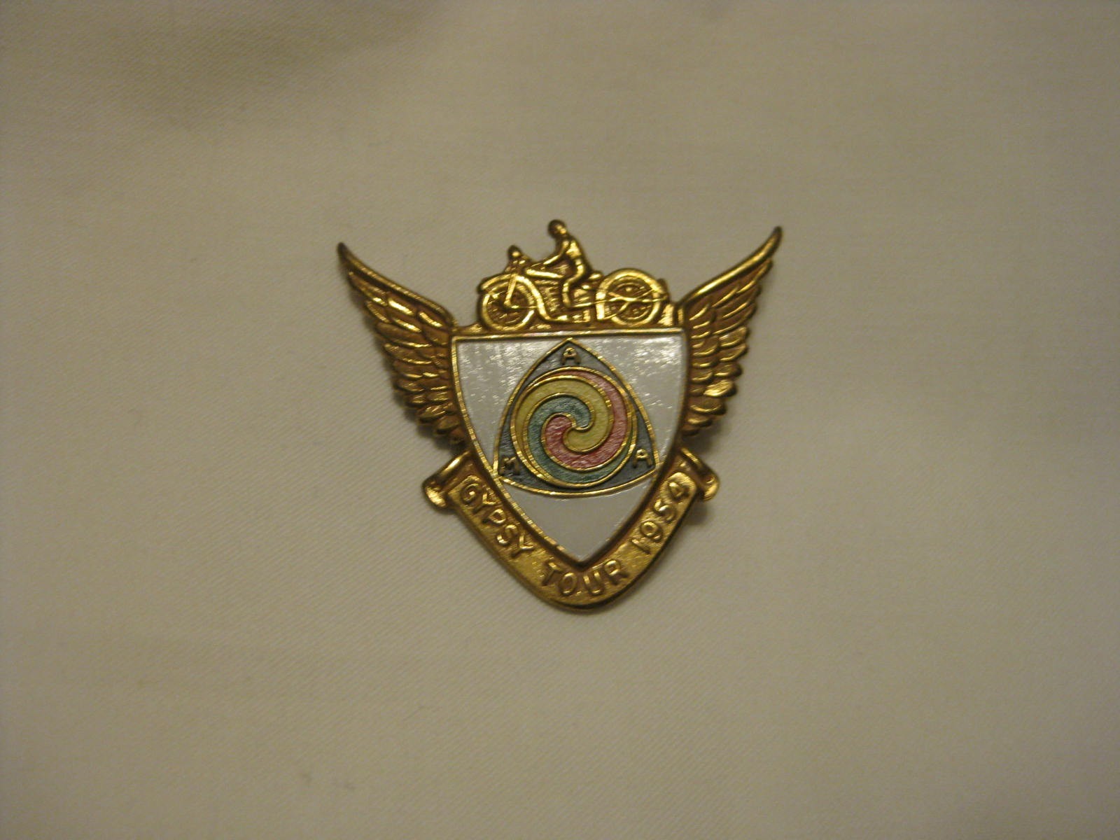 Vintage AMA Gypsy Tour Pin 1954 Motorcycle 50s 